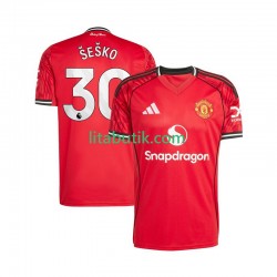 Manchester United Benjamin Sesko 30 Män Hemma Fotbollströja 2025-2026 Kortärmad Manchester United Benjamin Sesko 30 Män Hemma Fotbollströja 2025-2026 Kortärmad