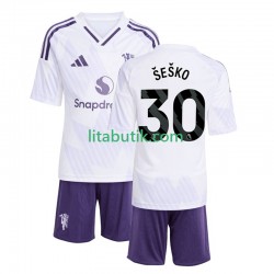 Manchester United Benjamin Sesko 30 Barn Borta Fotbollströja 2025-2026 Kortärmad Manchester United Benjamin Sesko 30 Barn Borta Fotbollströja 2025-2026 Kortärmad
