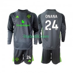 Manchester United Andre Onana 24 Målvakt Barn Borta Fotbollströja 2025-2026 Långärmad Manchester United Andre Onana 24 Målvakt Barn Borta Fotbollströja 2025-2026 Långärmad