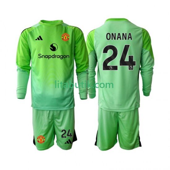 Manchester United Andre Onana 24 Målvakt Barn Fjärde Fotbollströja 2025-2026 Långärmad