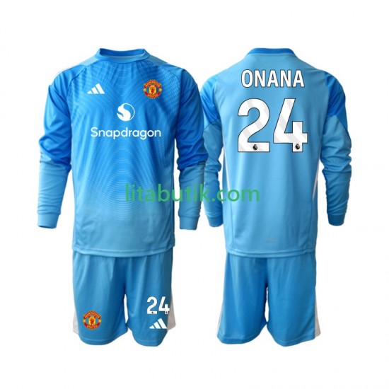 Manchester United Andre Onana 24 Målvakt Barn Hemma Fotbollströja 2025-2026 Långärmad