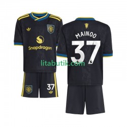 Manchester United Kobbie Mainoo 37 Barn Tredje Fotbollströja 2025-2026 Kortärmad Manchester United Kobbie Mainoo 37 Barn Tredje Fotbollströja 2025-2026 Kortärmad