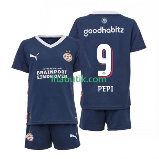 PSV Eindhoven Ricardo Pepi 9 Barn Borta Fotbollströja 2025-2026 Kortärmad
