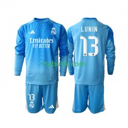 Real Madrid Andriy Lunin 13 Målvakt Barn Hemma Fotbollströja 2025-2026 Långärmad Real Madrid Andriy Lunin 13 Målvakt Barn Hemma Fotbollströja 2025-2026 Långärmad