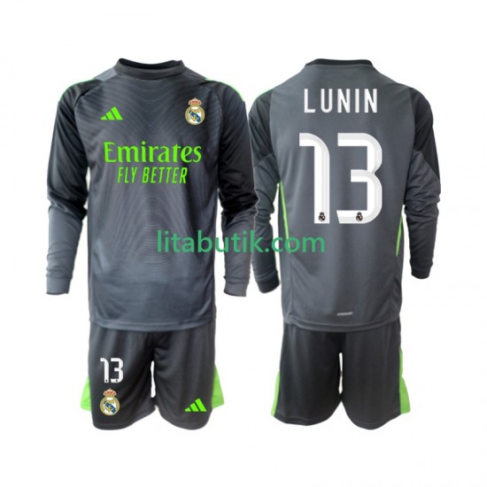 Real Madrid Andriy Lunin 13 Målvakt Barn Tredje Fotbollströja 2025-2026 Långärmad