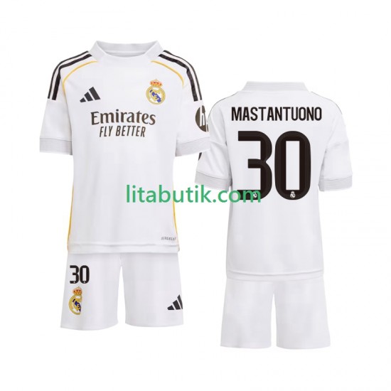 Real Madrid Mastantuono 30 Barn Hemma Fotbollströja 2025-2026 Kortärmad