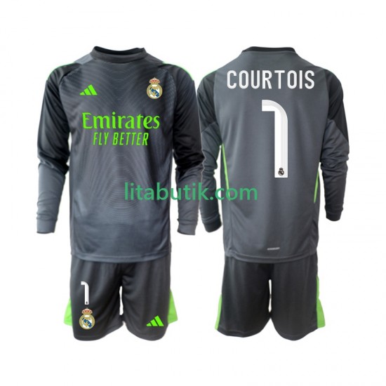Real Madrid Thibaut Courtois 1 Barn Tredje Fotbollströja 2025-2026 Långärmad