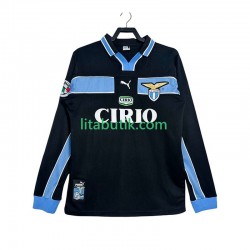 SS Lazio Retro Män Borta Fotbollströja 1998 1999 Långärmad