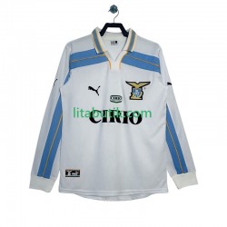 SS Lazio 2000 Retro Män Borta Fotbollströja 1999 Långärmad