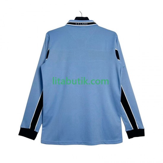 SS Lazio Retro Män Hemma Fotbollströja 1998 1999 Långärmad