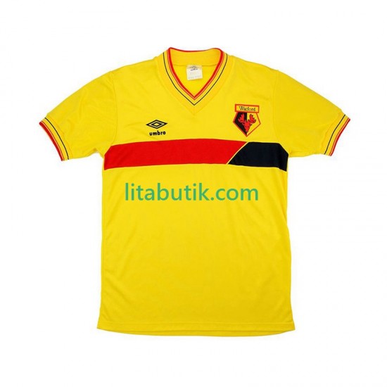 Watford 1985 Retro Män Hemma Fotbollströja Kortärmad