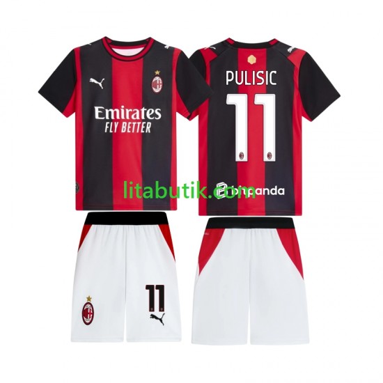 AC Milan Pulisic 11 Barn Hemma Fotbollströja 2026-2027 Kortärmad