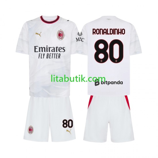 AC Milan Ronaldinho 80 Barn Borta Fotbollströja 2026-2027 Kortärmad