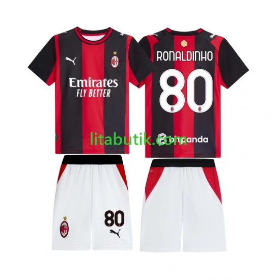 AC Milan Ronaldinho 80 Barn Hemma Fotbollströja 2026-2027 Kortärmad