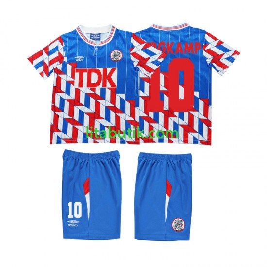 AFC Ajax BERGKAMP 10 1989 1990 Retro Barn Borta Fotbollströja Långärmad