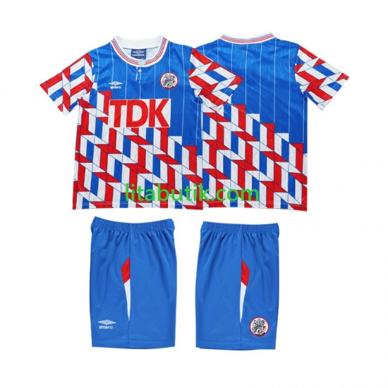 AFC Ajax 1989 1990 Retro Barn Borta Fotbollströja Långärmad