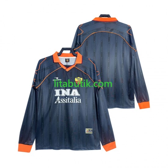 AS Roma 2000 Retro Män Tredje Fotbollströja 1999 Långärmad