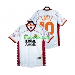 AS Roma Totti 10 2000 Retro Män Borta Fotbollströja 1999 Kortärmad AS Roma Totti 10 2000 Retro Män Borta Fotbollströja 1999 Kortärmad