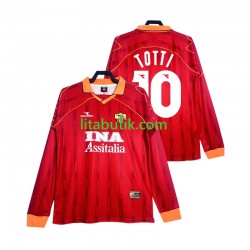 AS Roma Totti 10 2000 Retro Män Hemma Fotbollströja 1999 Långärmad AS Roma Totti 10 2000 Retro Män Hemma Fotbollströja 1999 Långärmad