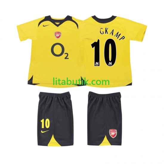 Arsenal BERGKAMP 10 2005 Retro Barn Borta Fotbollströja 2006 Kortärmad