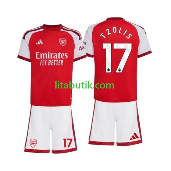 Arsenal Christos Tzolis 17 Barn Hemma Fotbollströja 2026-2027 Kortärmad