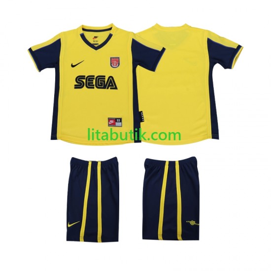 Arsenal 2000 2001 Retro Barn Borta Fotbollströja Kortärmad