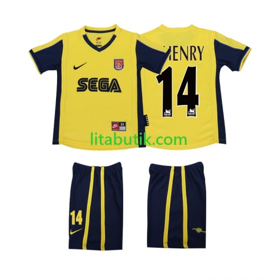Arsenal Thierry Henry 14 2000 2001 Retro Barn Borta Fotbollströja Kortärmad