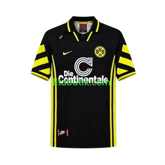 Borussia Dortmund 1996 Retro Män Borta Fotbollströja Kortärmad