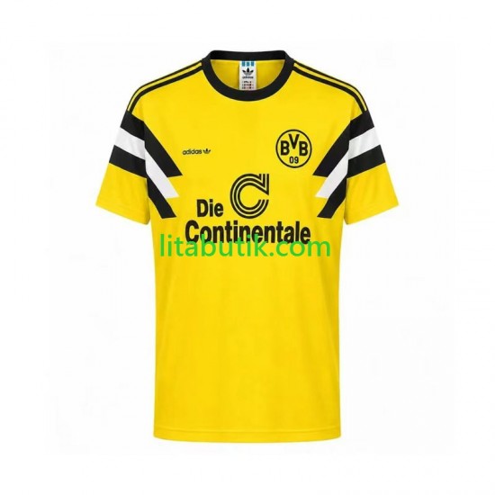 Borussia Dortmund 1989 Retro Män Hemma Fotbollströja Kortärmad