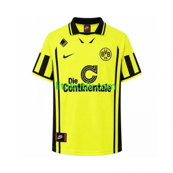 Borussia Dortmund 1996 Retro Män Hemma Fotbollströja Kortärmad
