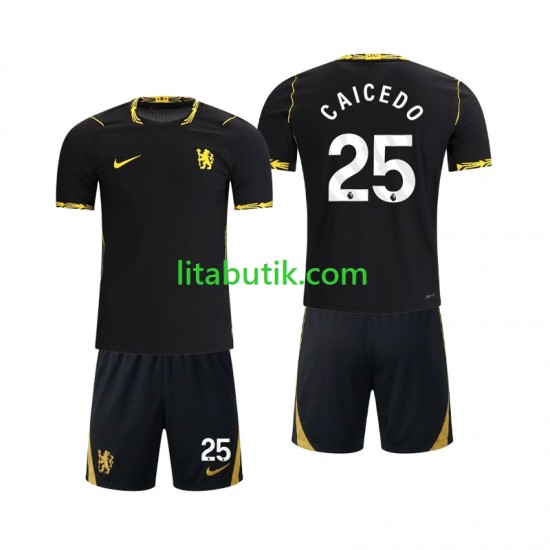 Chelsea Moises Caicedo 25 Barn Borta Fotbollströja 2026-2027 Kortärmad