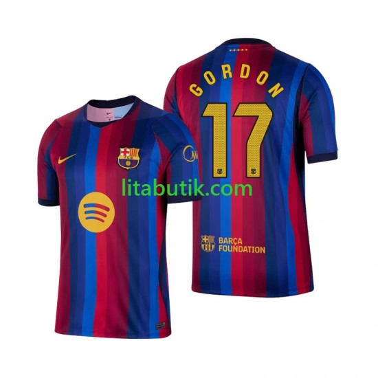 FC Barcelona Anthony Gordon 17 Män Hemma Fotbollströja 2026-2027 Kortärmad