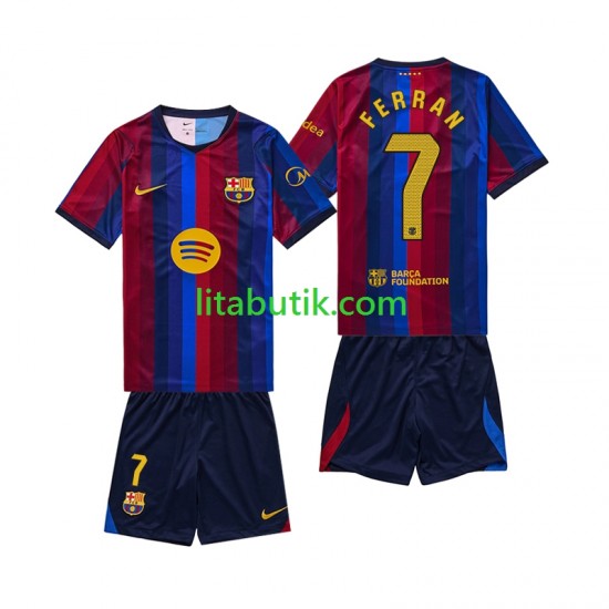 FC Barcelona Ferran Torres 7 Barn Hemma Fotbollströja 2026-2027 Kortärmad