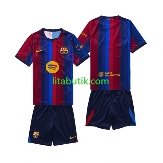 FC Barcelona Barn Hemma Fotbollströja 2026-2027 Kortärmad