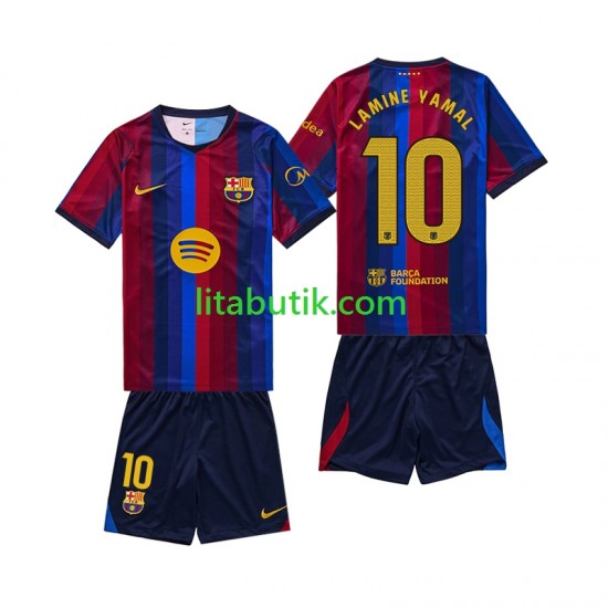 FC Barcelona Lamine Yamal 10 Barn Hemma Fotbollströja 2026-2027 Kortärmad