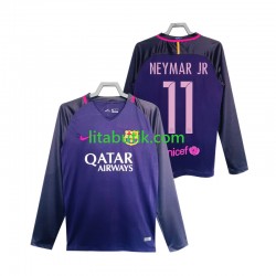 FC Barcelona Neymar JR 11 2016 2017 Retro Män Borta Fotbollströja Långärmad