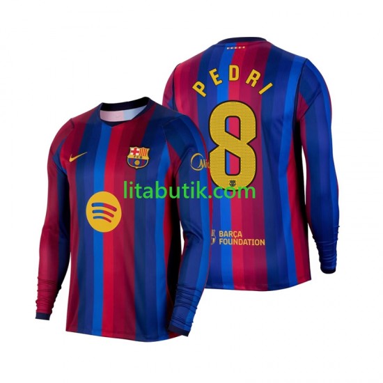 FC Barcelona Pedri 8 Män Hemma Fotbollströja 2026-2027 Långärmad
