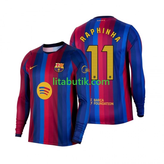 FC Barcelona Raphinha 11 Män Hemma Fotbollströja 2026-2027 Långärmad