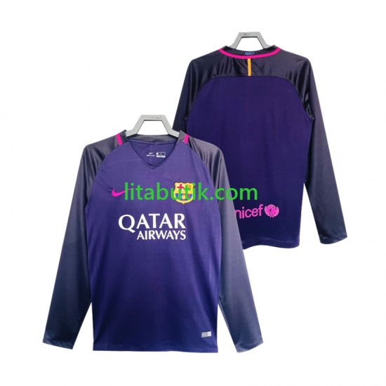 FC Barcelona 2016 2017 Retro Män Borta Fotbollströja Långärmad