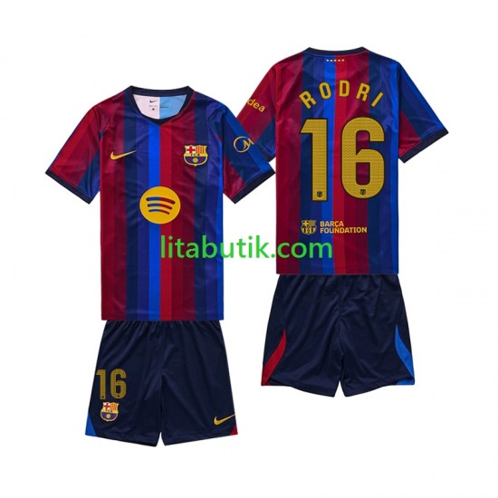 FC Barcelona Rodri 16 Barn Hemma Fotbollströja 2026-2027 Kortärmad