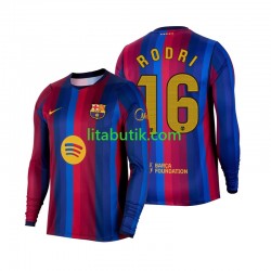 FC Barcelona Rodri 16 Män Hemma Fotbollströja 2026-2027 Långärmad FC Barcelona Rodri 16 Män Hemma Fotbollströja 2026-2027 Långärmad