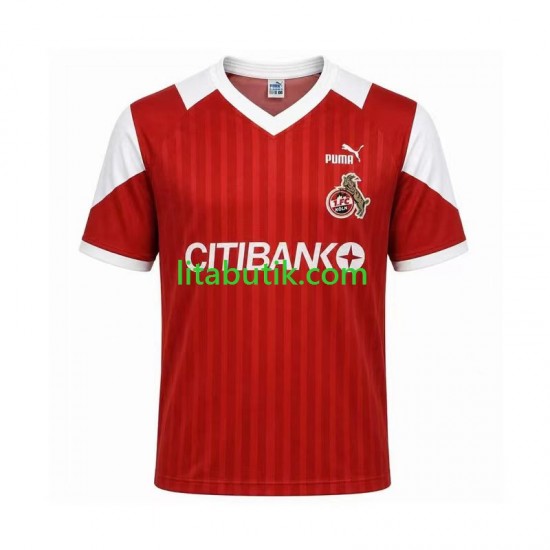 FC Köln 1992 1993 Retro Män Borta Fotbollströja Kortärmad