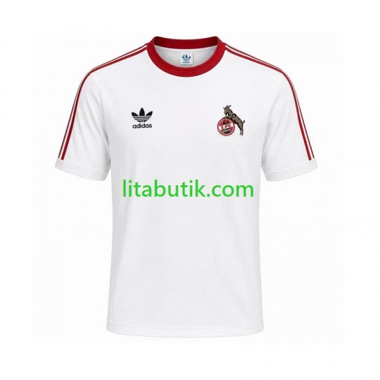 FC Köln 1986 1987 Retro Män Hemma Fotbollströja Kortärmad