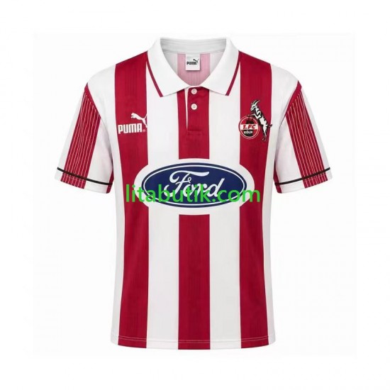 FC Köln 1995 1996 Retro Män Hemma Fotbollströja Kortärmad