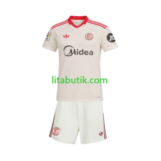 Sevilla FC Retro Barn Hemma Fotbollströja 2025-2026 Kortärmad