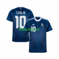 Grekland Christos Tzolis 17 Män Borta Fotbollströja 2026-2027 Kortärmad