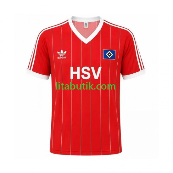 Hamburger SV 1983 Retro Män Borta Fotbollströja Kortärmad