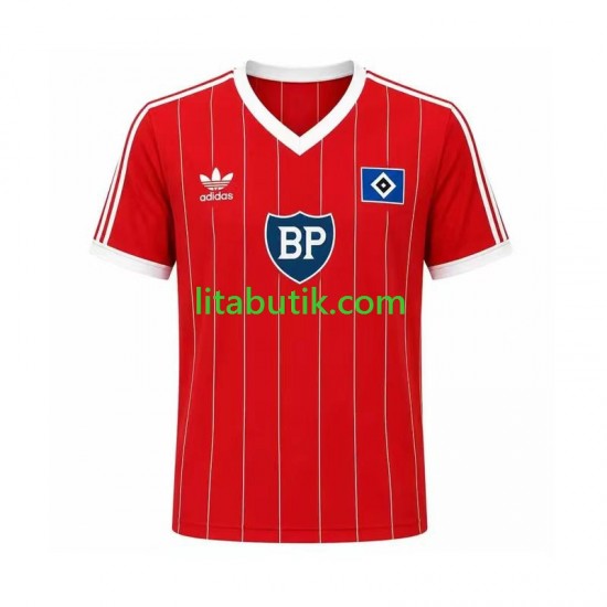 Hamburger SV 1984 Retro Män Borta Fotbollströja Kortärmad
