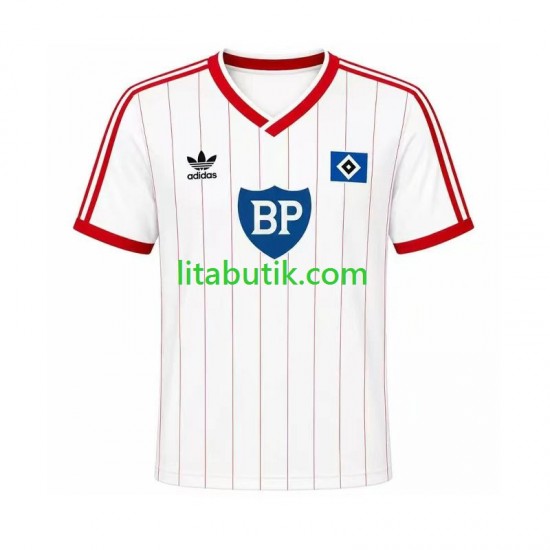 Hamburger SV 1984 Retro Män Hemma Fotbollströja Kortärmad