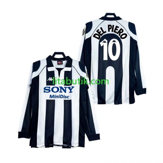 Juventus DEL PIERO 10 1997 Retro Män Hemma Fotbollströja 1998 Långärmad